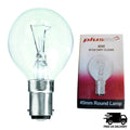 B15D 40w Pluslite 45mm Round Bulb 240v  Clear Lamp