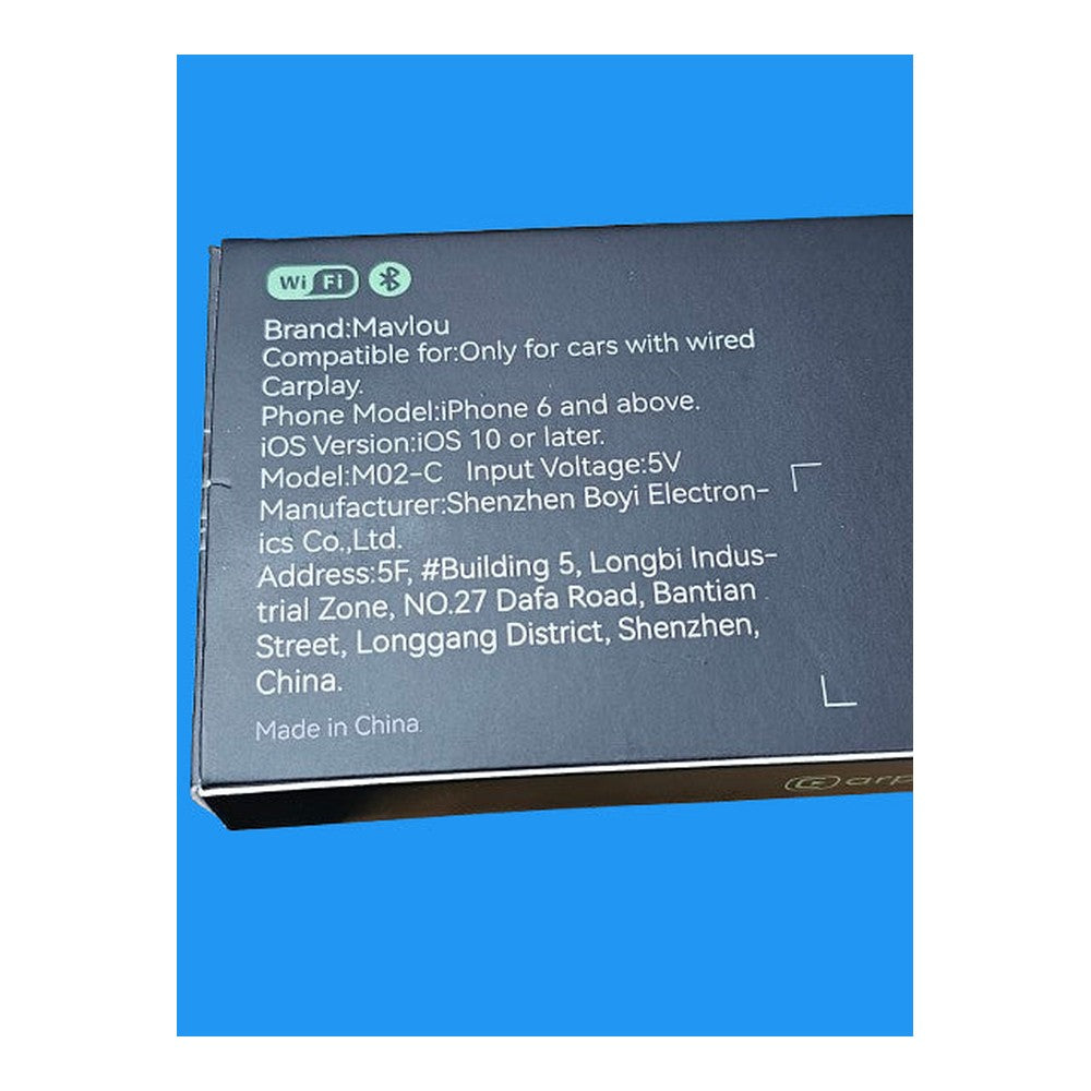 Mavlou Wireless CarPlay Adaptor Quick Link RoHS For Any Car With Carplay