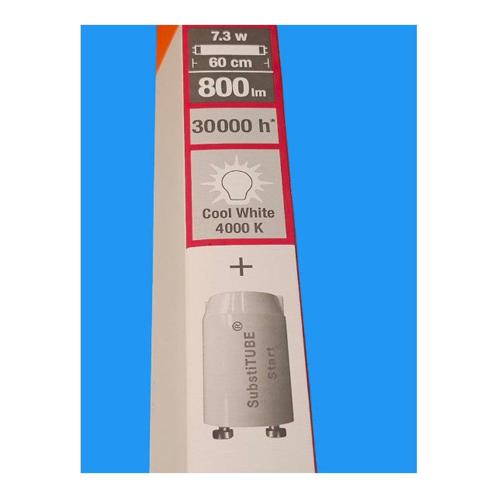 Osram LED 7.3W 60CM Tube with Starter 800lm 30000h 4000k Cool White A+