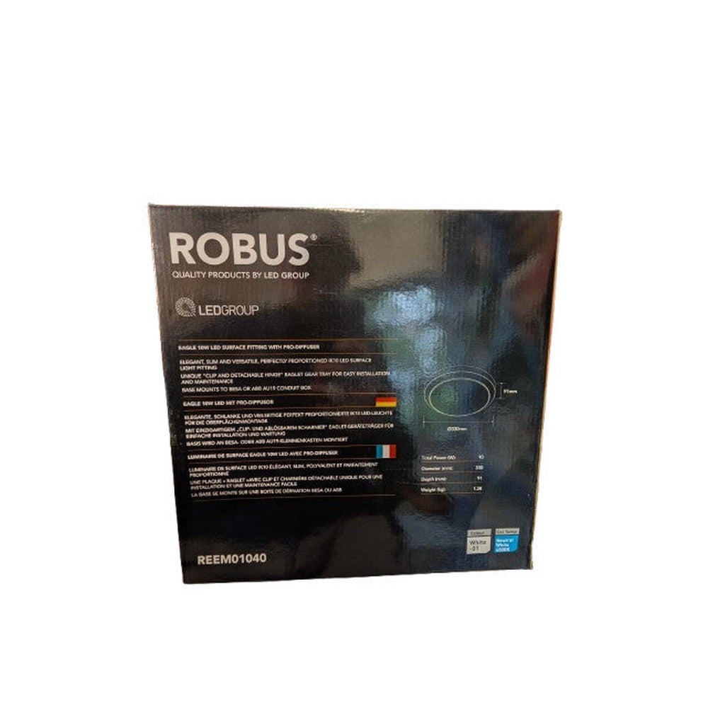 10W LED Surface Fitting IP65 330mm White 4000K - REEM01040 Robus Eagle
