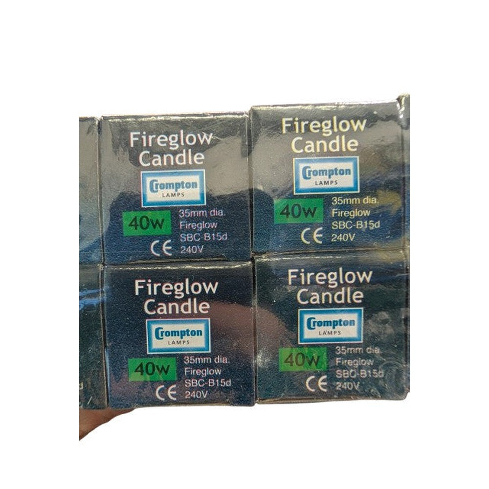 SBC-B15D 40W (Pack of 5 ) Crompton Fireglow Candle Light Bulb 240V 35mm