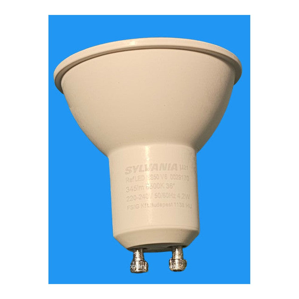 GU10 4.2W = 50W ( Pack of 2 ) Sylvania Bulb 345lm RefLED ES50 15000h