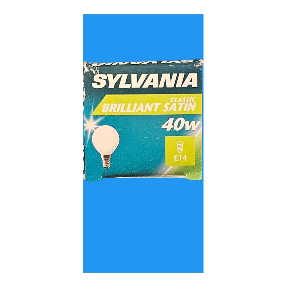 E14 40W ( Pack of 2 ) Sylvania Brilliant Satin Classic Bulb Lamp 410lm