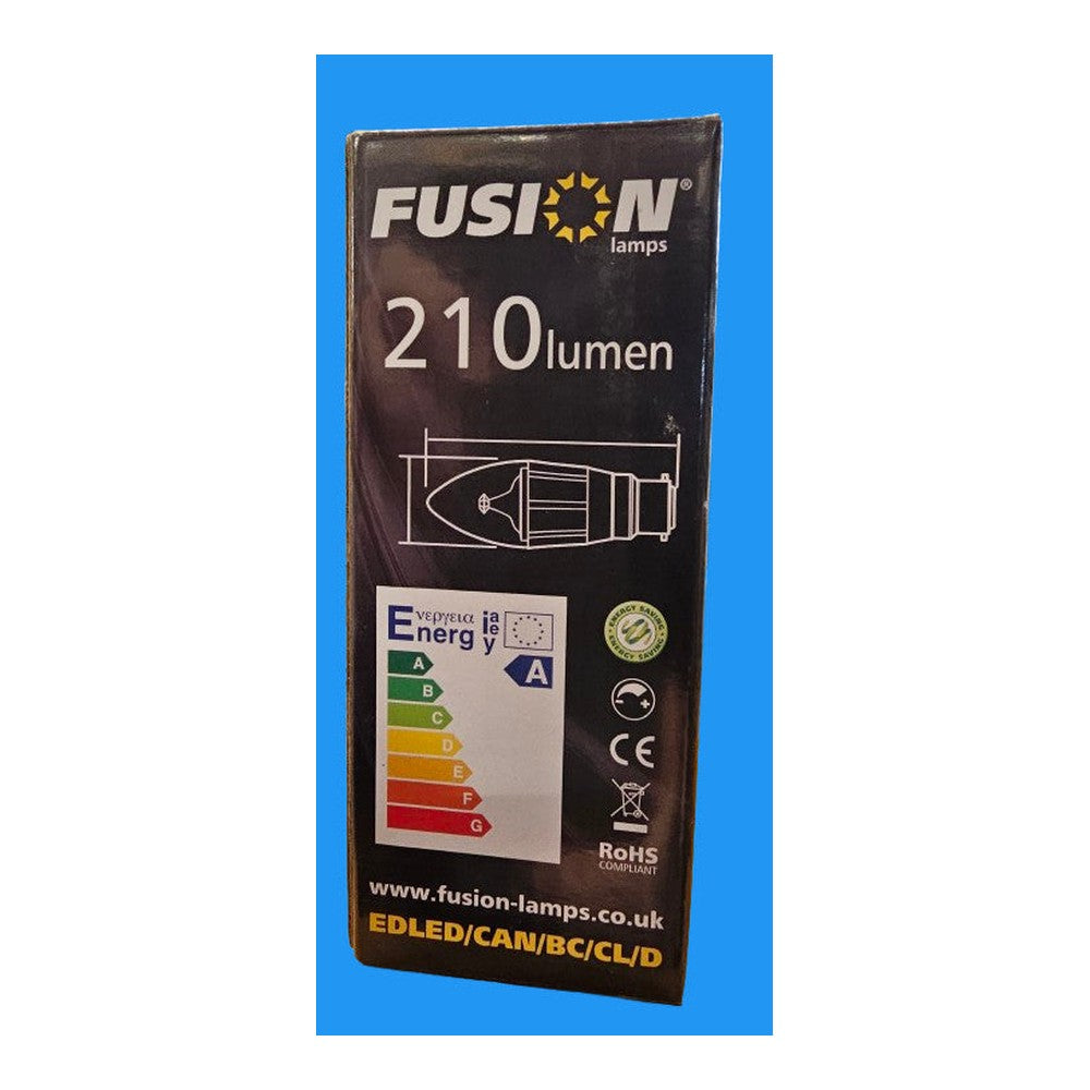 B22 4w LED Candle Bulb Lamp Fusion Dimmable A Energy Rating 210lm