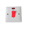 45A Cooker Switch Single Plate With Neon Super Slim 5mm One Electric