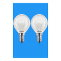2 x Philips 40W 230V SES E14 Dimmable 2700K Warm White P45 400lm Round Clear