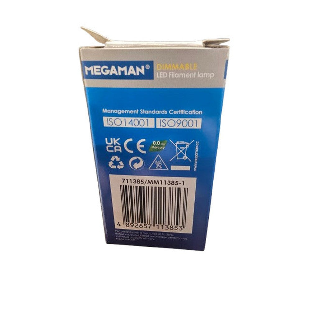 2 x  E14 4.2w = 40w Megaman LED Filament Bulb 470lm 2700k Warm White 15000h