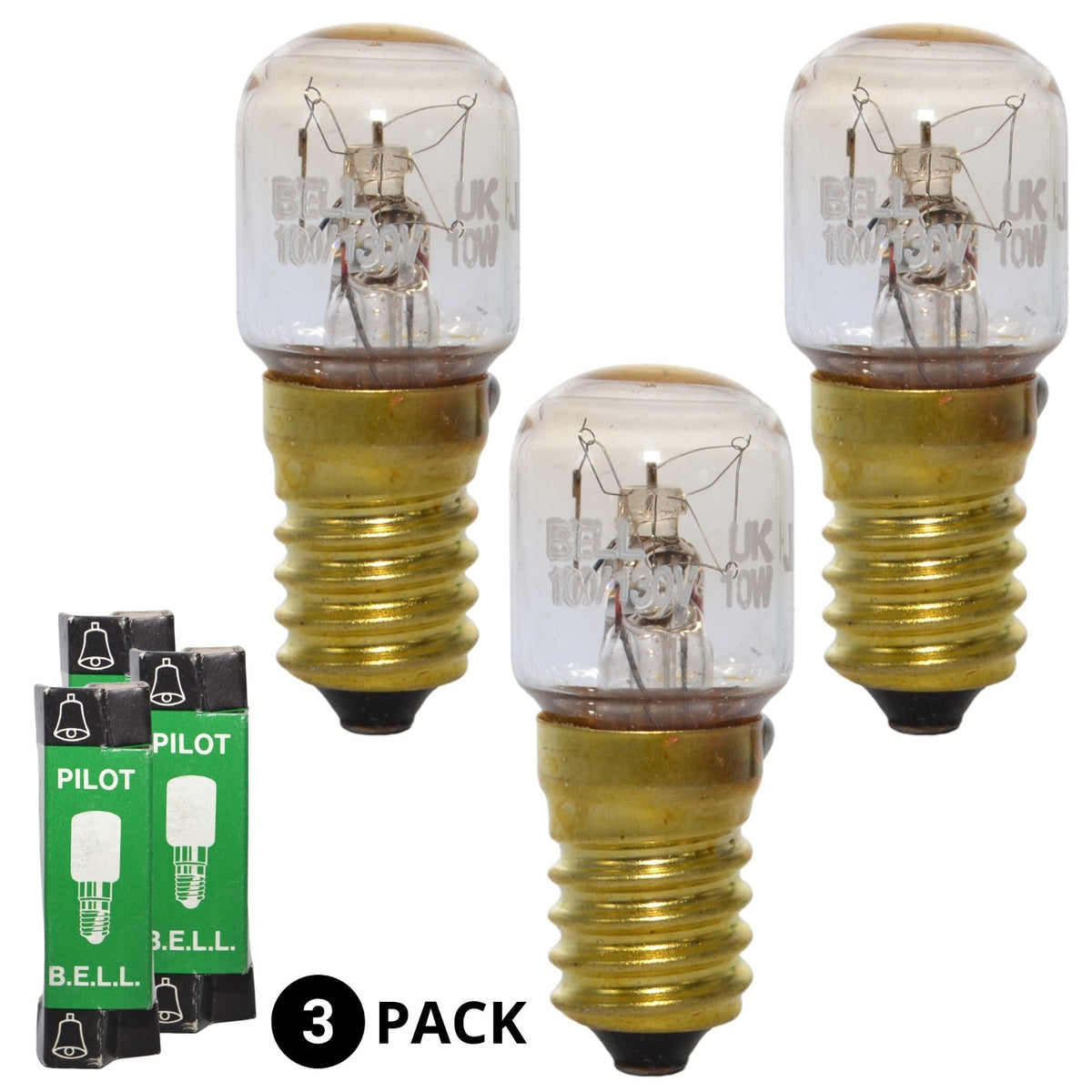B.E.L.L. Pilot Bulbs - 100/130V 10W - SBC or SES Light Lamp