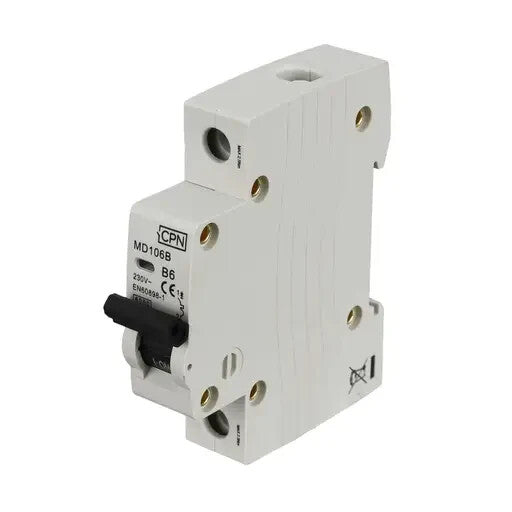 CPN MD106 Cudis B 6 Amp Type B Single Pole 230V 6kA B6 Circuit Breaker MCB