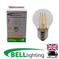 2 x ES/E27 Bell 3.3w = 40w 470lm Bulbs Pro LED Round Filament Lamp 60738