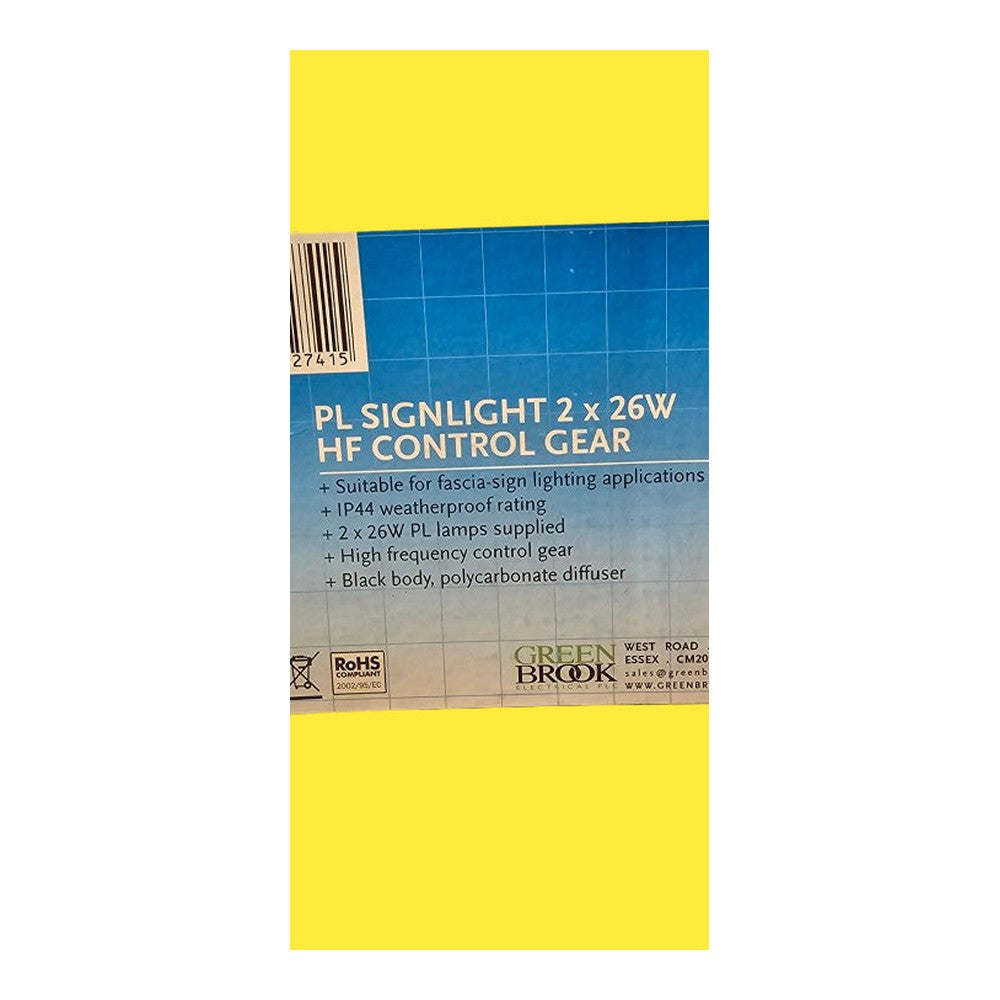 Kingshield ALPL254HF IP54 Sign light 2 x 26W PL Bulb HF Control Gear Greenbrook