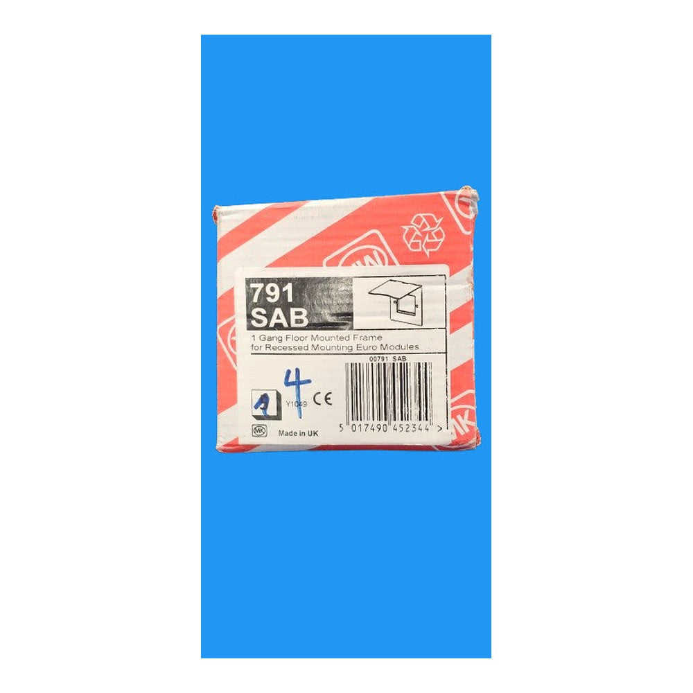 M.K. 791 SAB 1 Gang Floor Mounted Frame for Recessed Mounting Euro Modules