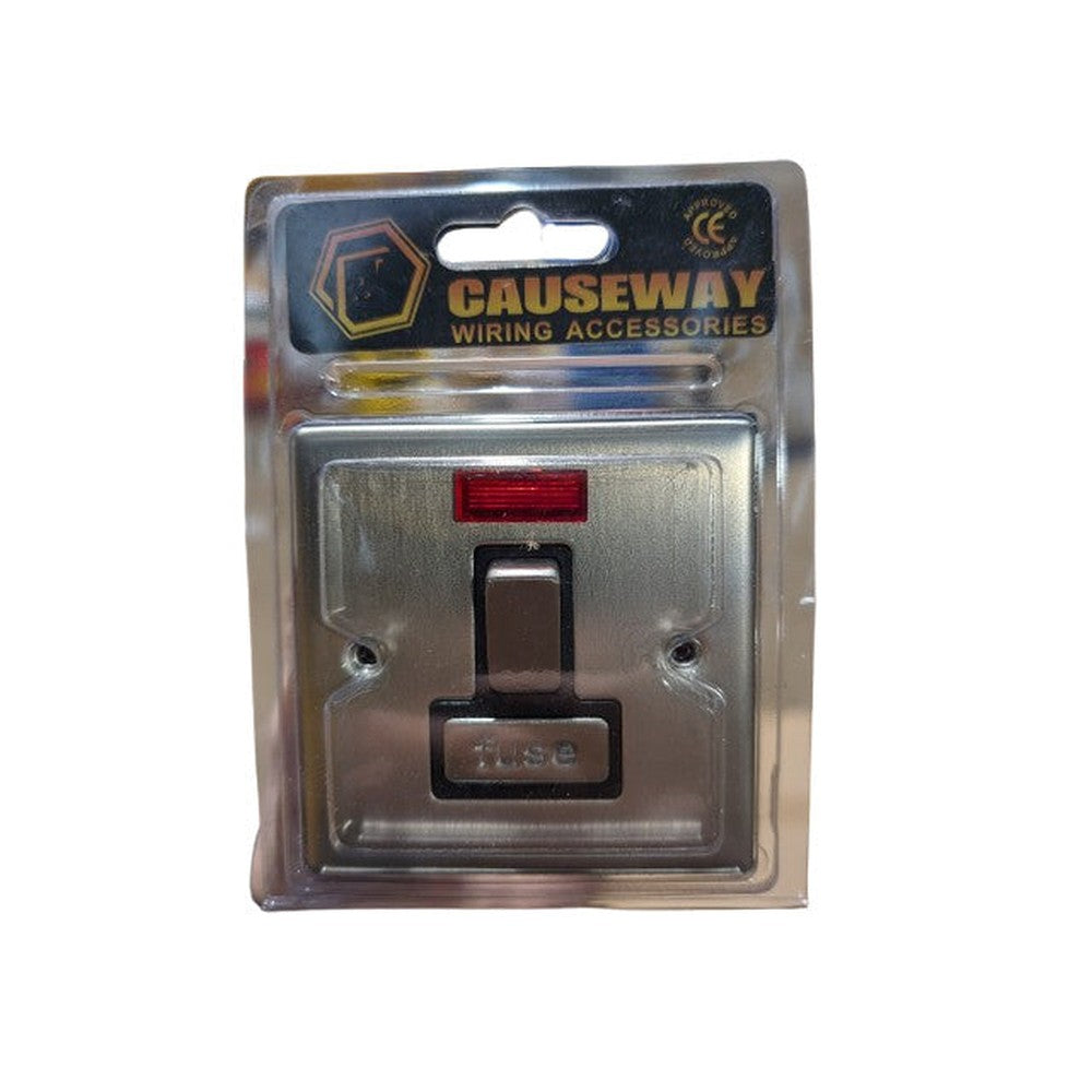 Causeway 13A Switched With Neon Fused Connection Unit Satin Chrome RMSC634BK