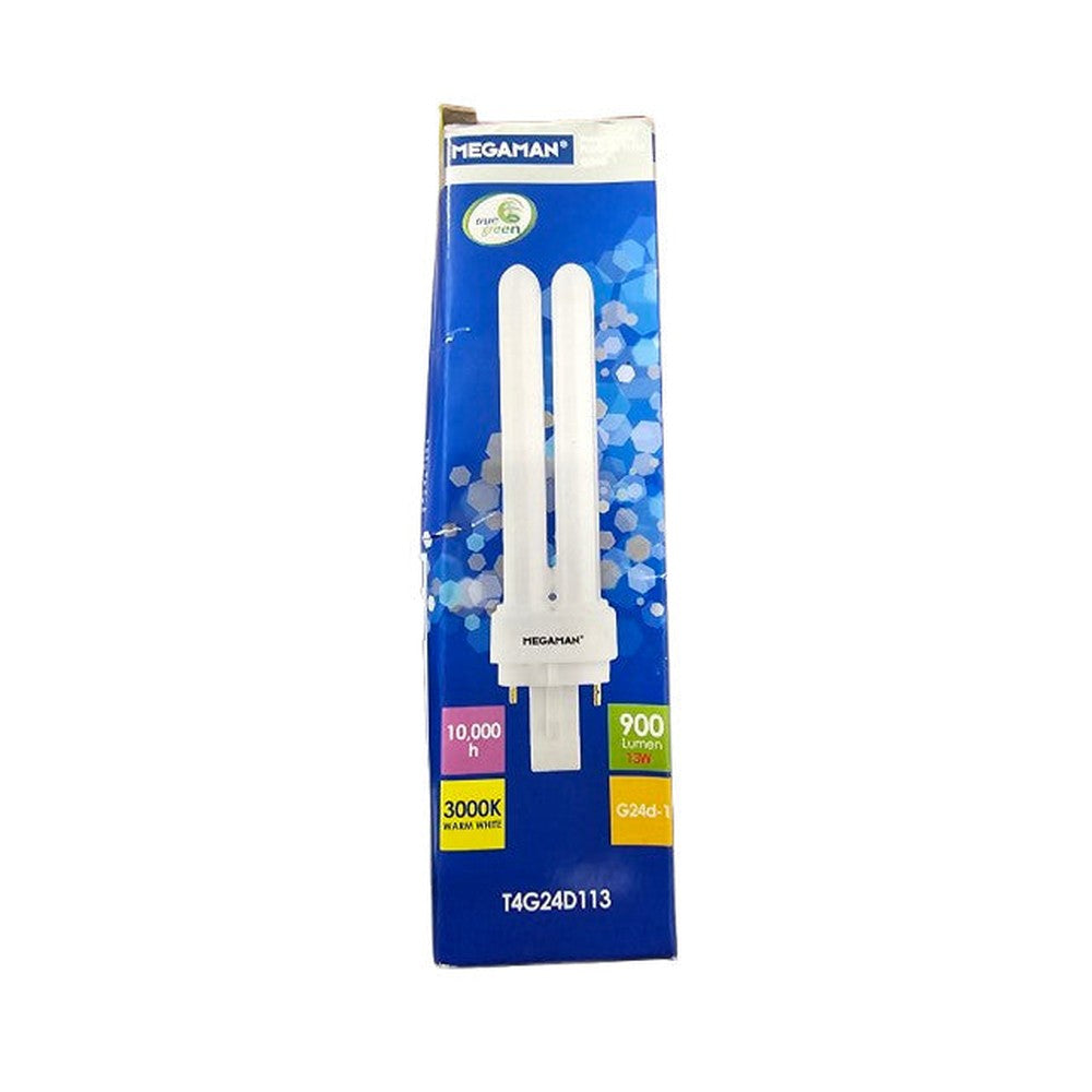 Megaman 13w G24D-1 TAG24D113 Bulb Lamp 900Lm 3000k Warm White 10000h