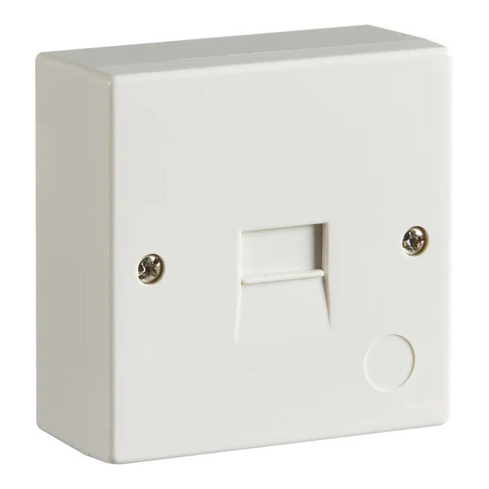 Mount Telephone Extension Socket in White Knightsbridge 7200 2/3A SURFACE (2 pk)