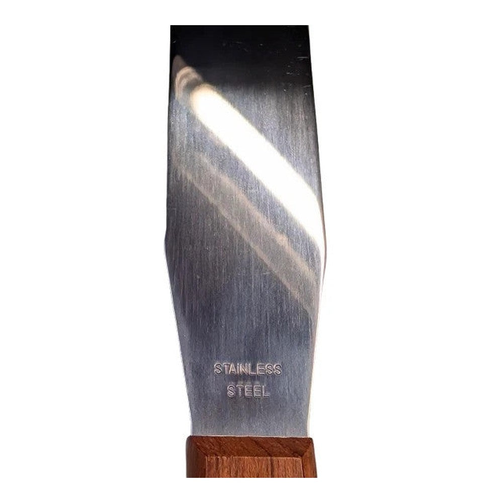 Stainless Steel Wooden Handle Palette Modelling Spatula Tool 150MM Pack Of 2