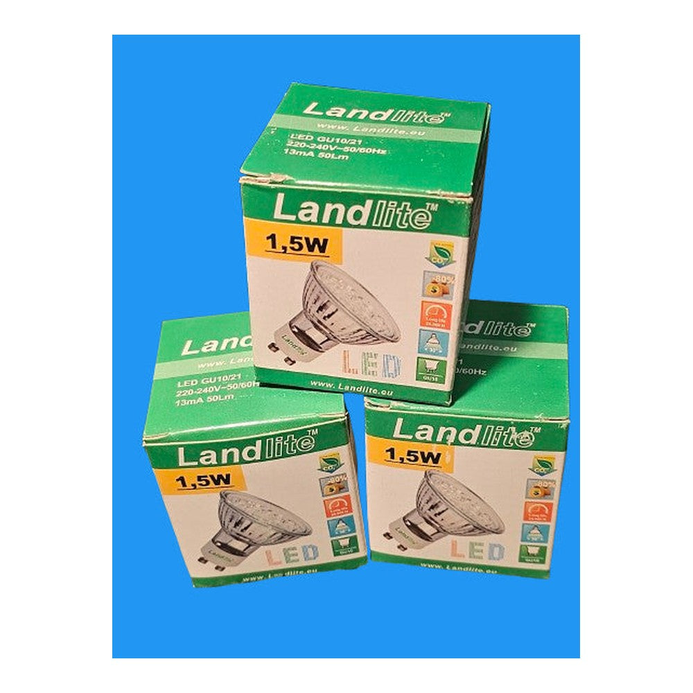 1.5W GU10 /21  ( Pack of 3 ) Colour Changing Bulb Lamp 50Lm Non-Dimmable
