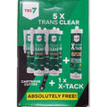 Tec7 Promo Pack 5 x Clear Trans Sealant + 1 X-Tack + Foc Cartridge Cutter