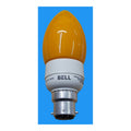 BC / B22 11w Fluorescent AMBER Lantern Bulb BELL Energy Saver Candle 8000H
