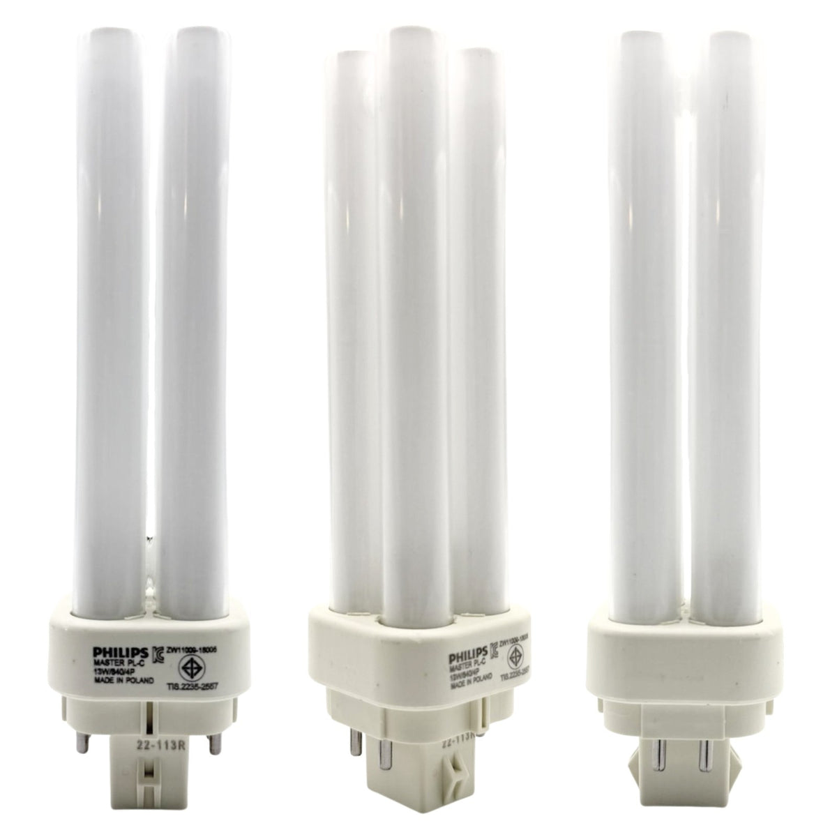 Philips Master PL-C G24D-3 - 13W 18W 26W 2 Pin 4 Pin Fluorescent Quad Tube Bulb