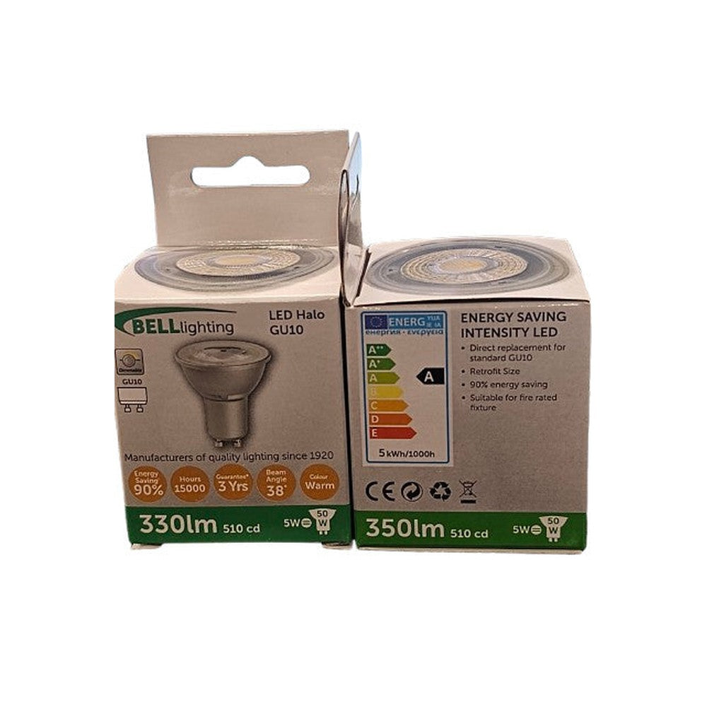 GU10 X 2 Bell 5w = 50w 350lm LED Halo Bulb Lamp Cool or Warm White Energy Saver