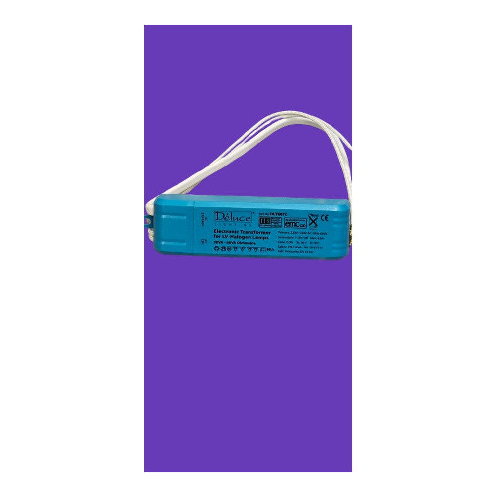 Electronic Dimmable Transformer 12v 20-60VA Deluce EN61046 DLT60TC For Low Volt