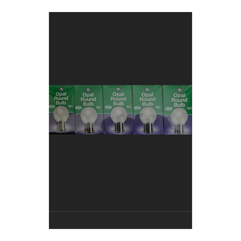 BC B22 25w 4 Pack Bell 240v Opal Triplle life Round Golf Ball Bulb