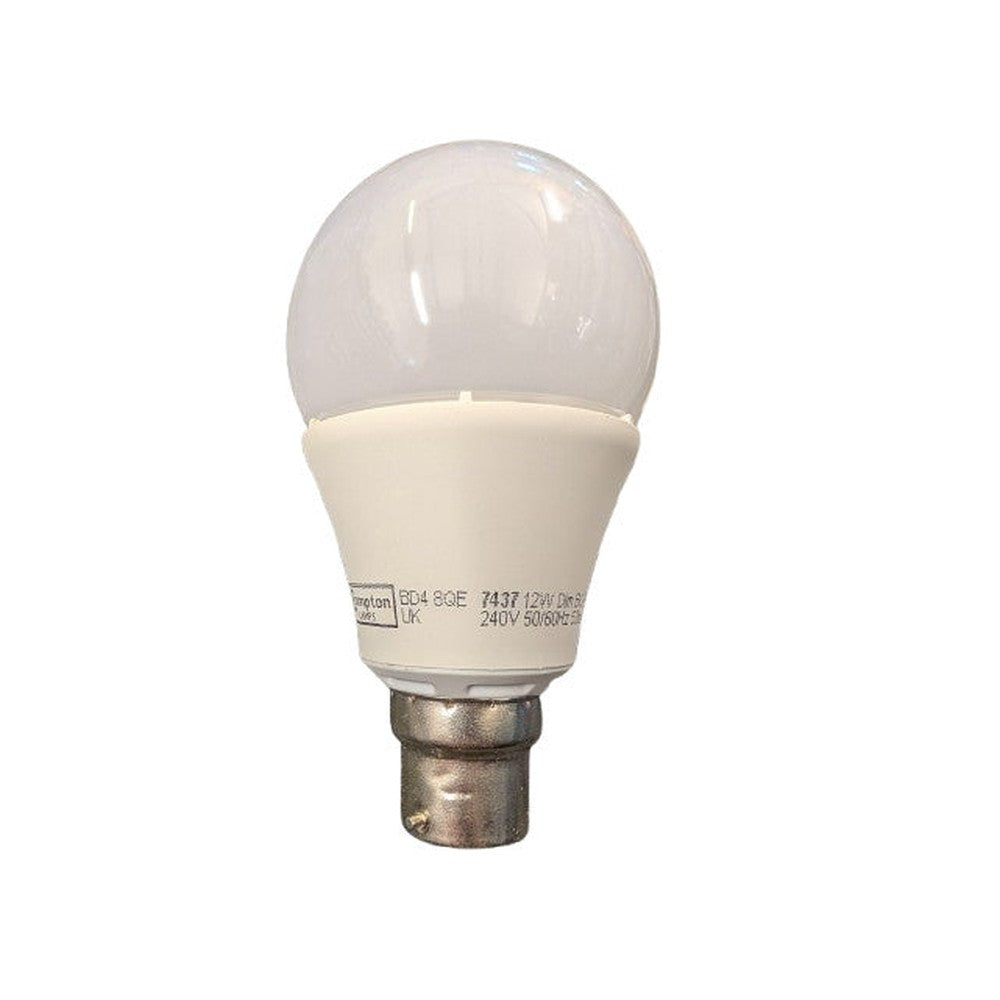 Crompton 7437  LED Thermal Plastic GLS Lamp 12w Dimmable Warm White BC-B22d