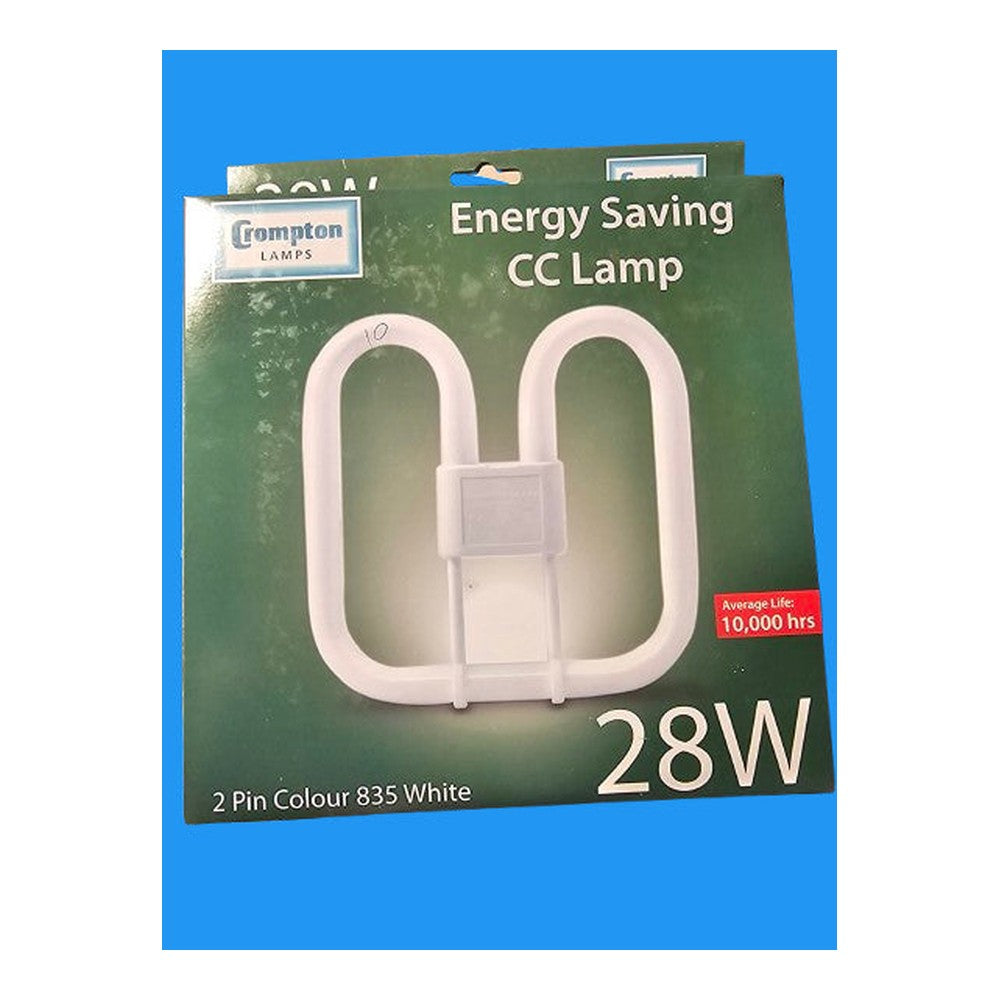 Crompton Square 2 Pin 28W 2050lm 835 white GR10q- Energy Saving 10,000 Hours