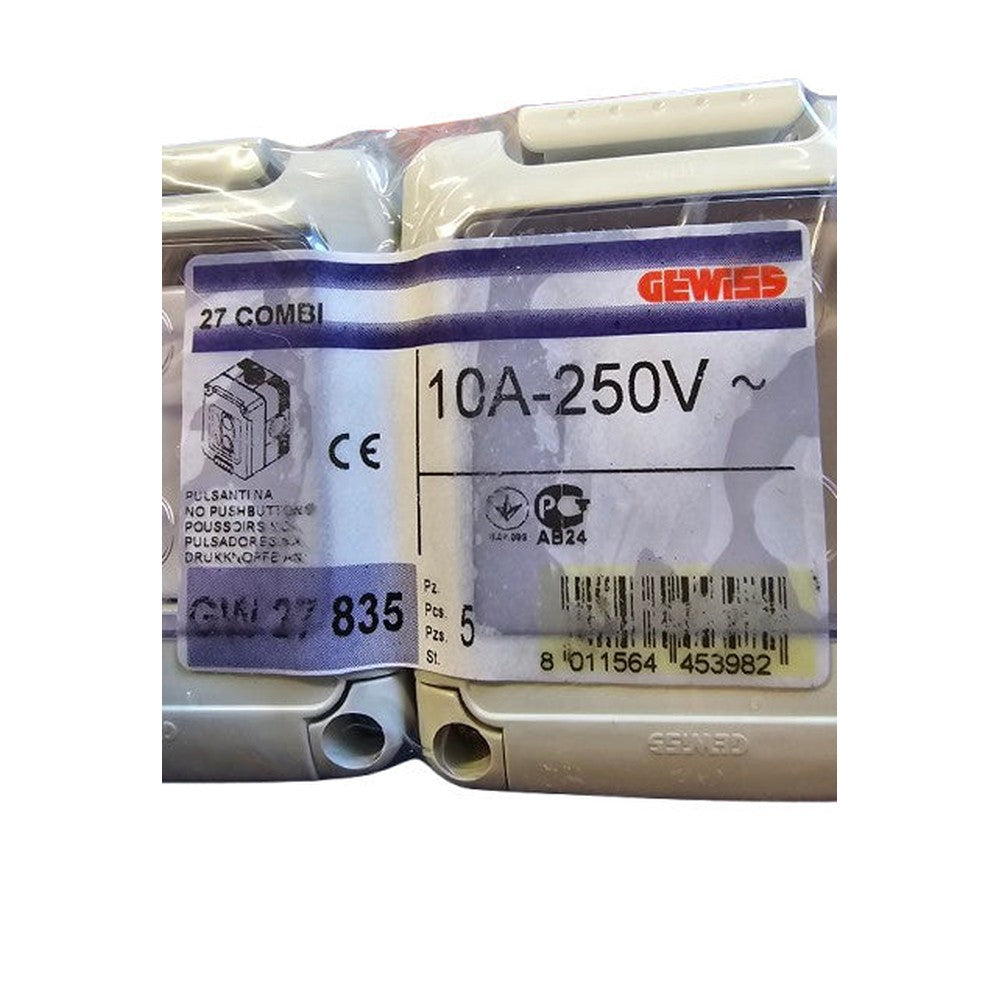 2 x WATERTIGHT ENCLOSURE WITH SYSTEM DEVICES - WITH PUSH-BUTTON 1P NO 10A -