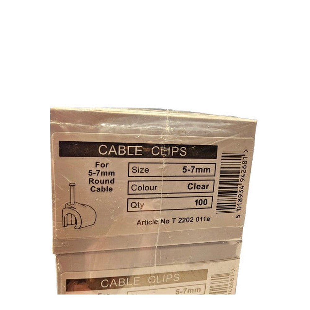 Schneider Thorsman TCA 5mm - 7mm Clear for 2 Core Flexible Cable Clips 2202011A