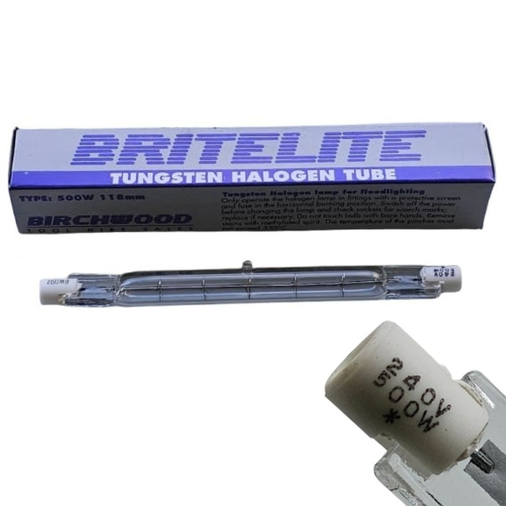 R7s Tungsten Halogen Bulb Lamp Tubes - Linear Various Lengths Brands Watts Volts