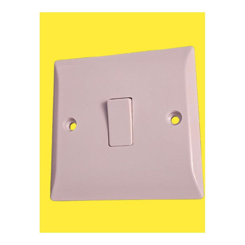 Knightsbridge 10A Switch 1G 1 Way Ice Range  White Wall Plate Switch - IC1000