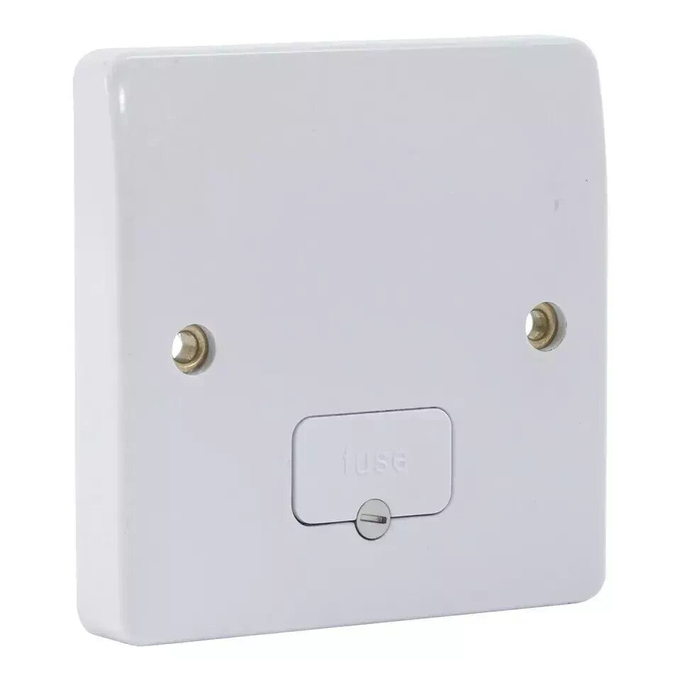 2xMK K337 WHI Fused Connection Unit optional Cable Entry - Logic Plus 13A White
