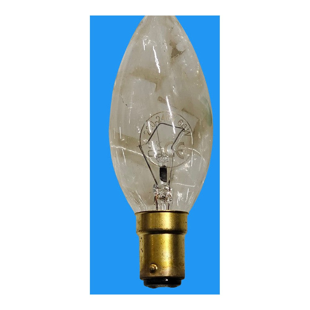 B15 60w Pack of 5 Candle Bulb Lamp White 2700k 600lm