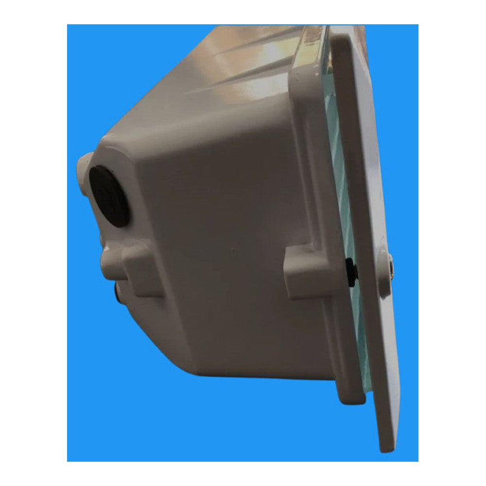 Brick Light With Louvre White Aluminium Base 230v PL 9W IP44 Liquidated Stock