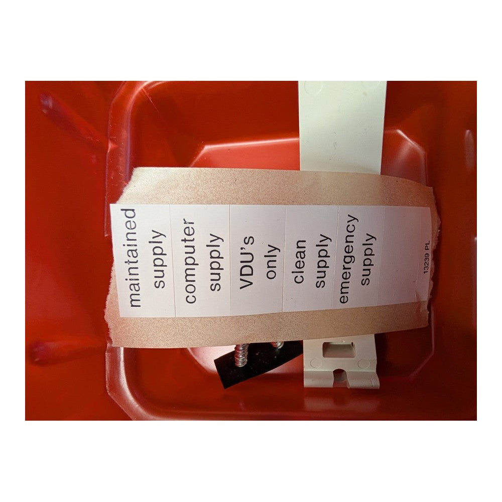 MK 1953 WHI Non Standard Plug-on Powerlink Busbar Switched Sockets Stickers Inc