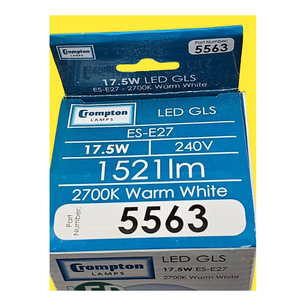 ES-E27 17.5W ( Pack of 2 ) Crompton LED GLS Bulb 2700k Warm White 1521lm 5563