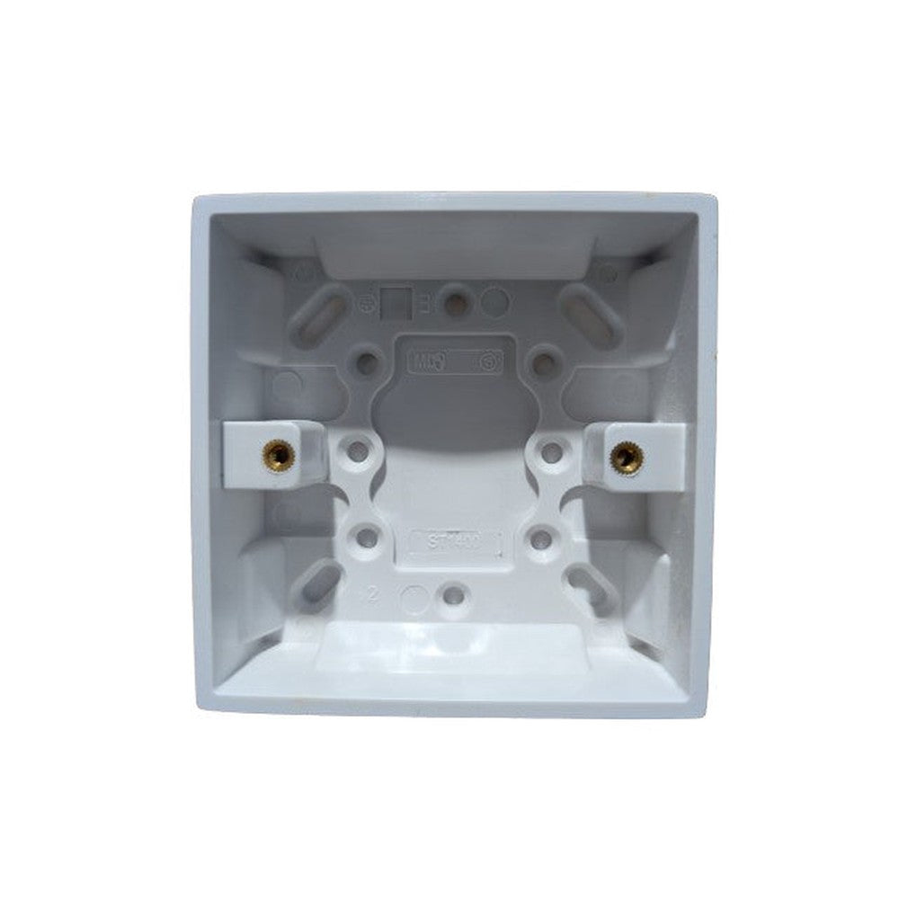 Socket Back Box Pattress 25mm White Knnightsbridge ST1400 Pack Of 5