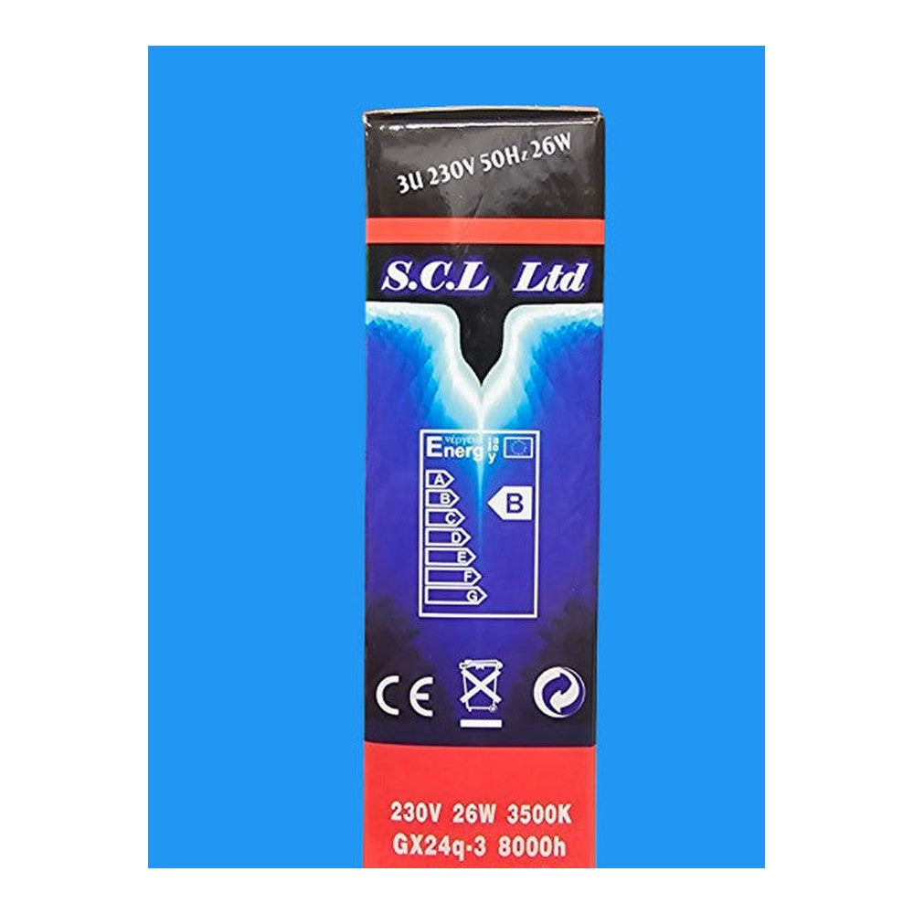 GX24q-3 PLT 26w = 100w 4 Pin Lamp Bulb S.C.L.