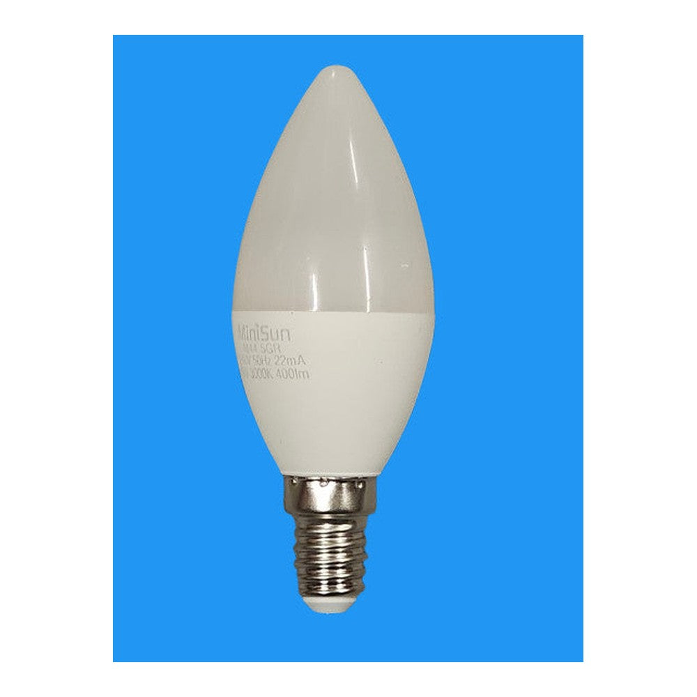 SES E14 5W Dimmable Candle Bulb LED 3000k Warm White 400lm 20000h Opal Lens